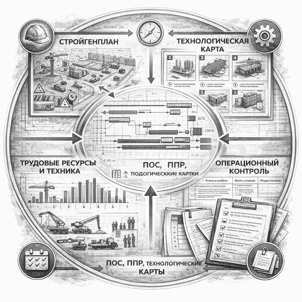 Разработка организационно-технологической документации для строительства